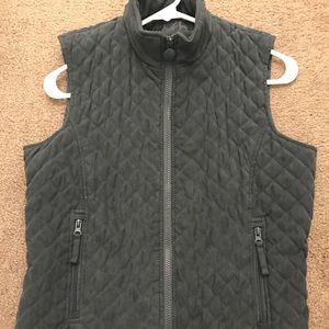 Microsuede quilted vest